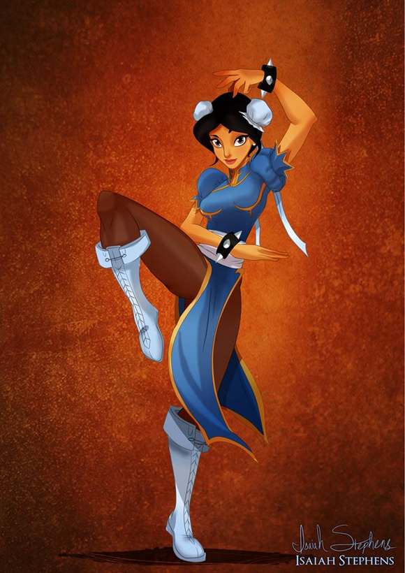 Jasmine como Chun Li