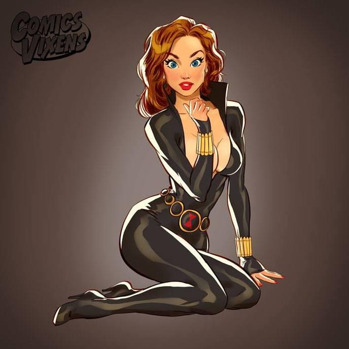 Marvel Pin Up Black Widow