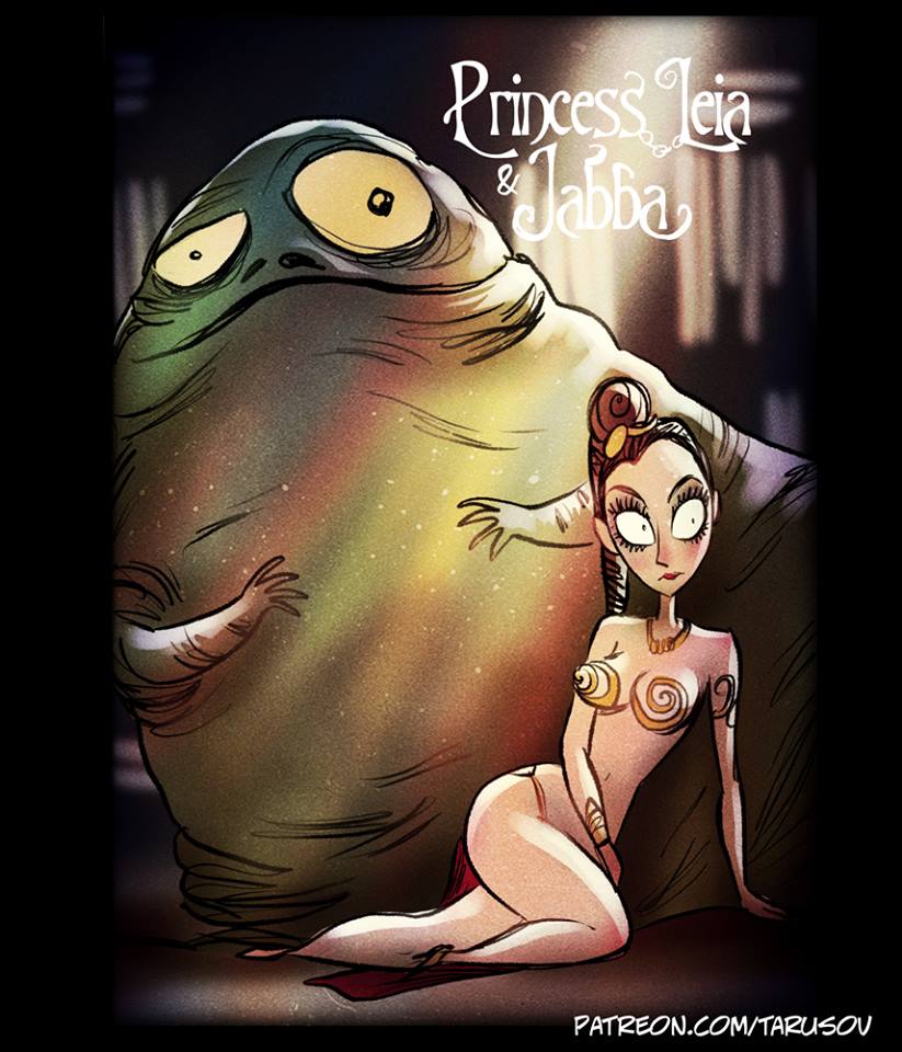 Princesa Leia y Jabba the Hut