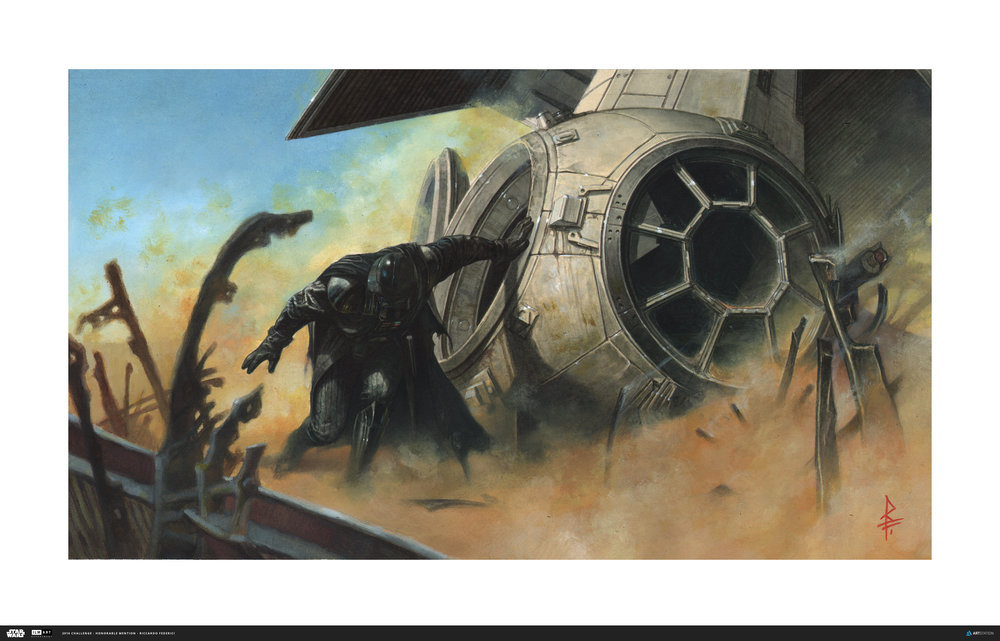 Darth Vader tie fighter chocado