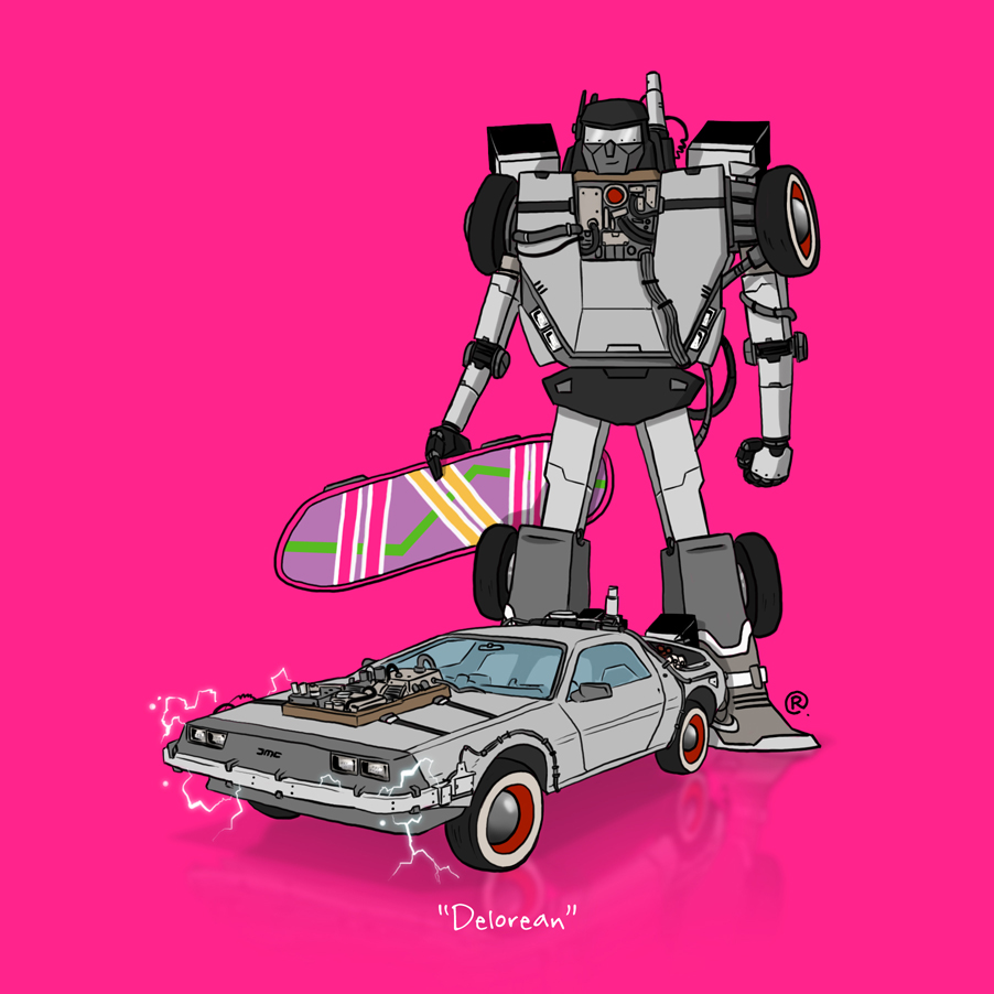 Volver al Futuro Delorean Transformer