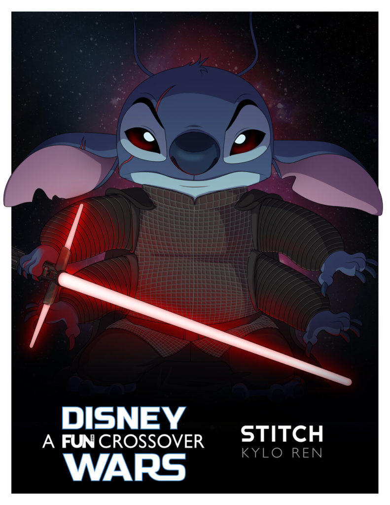 Stitch como Kylo Ren