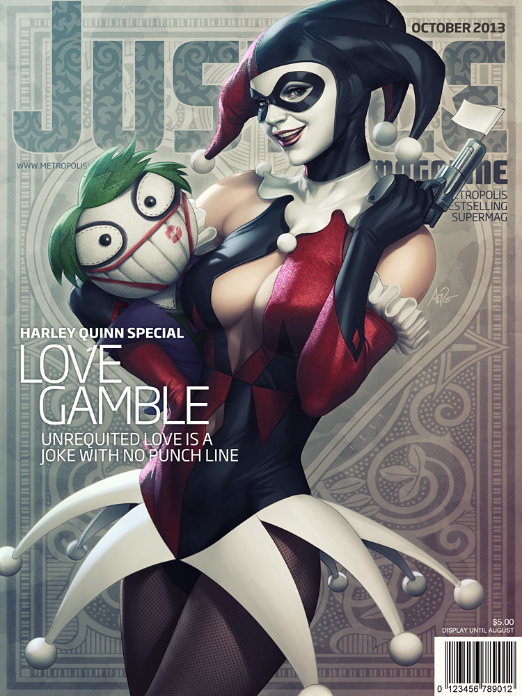Harley Quinn portada de revista Justice