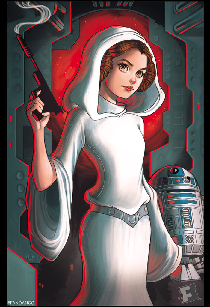 Princesa Leia por Chrissie Zullo