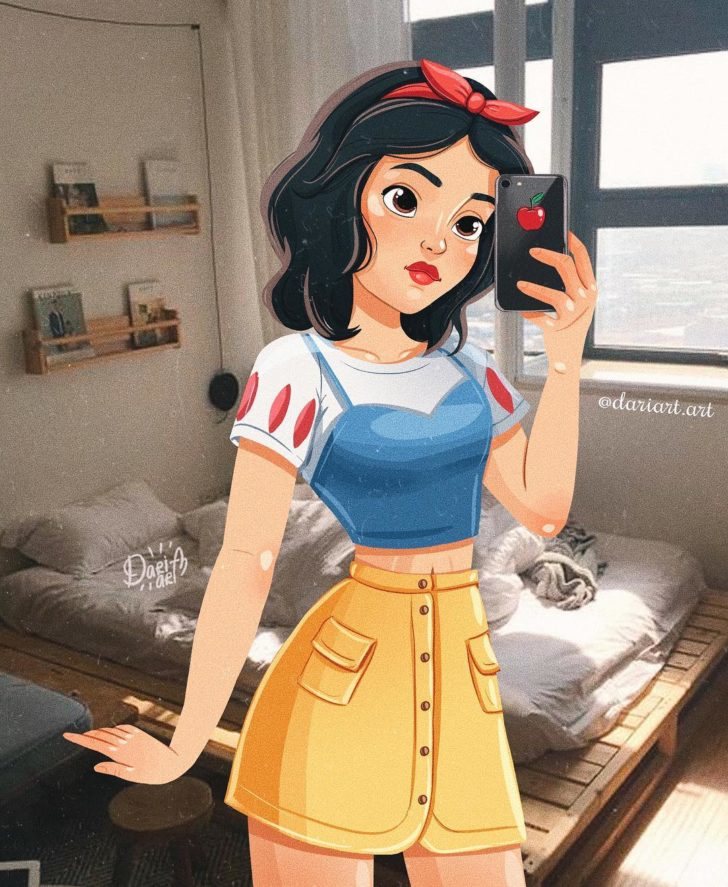 Blanca Nieves Millenial Influencer Selfie