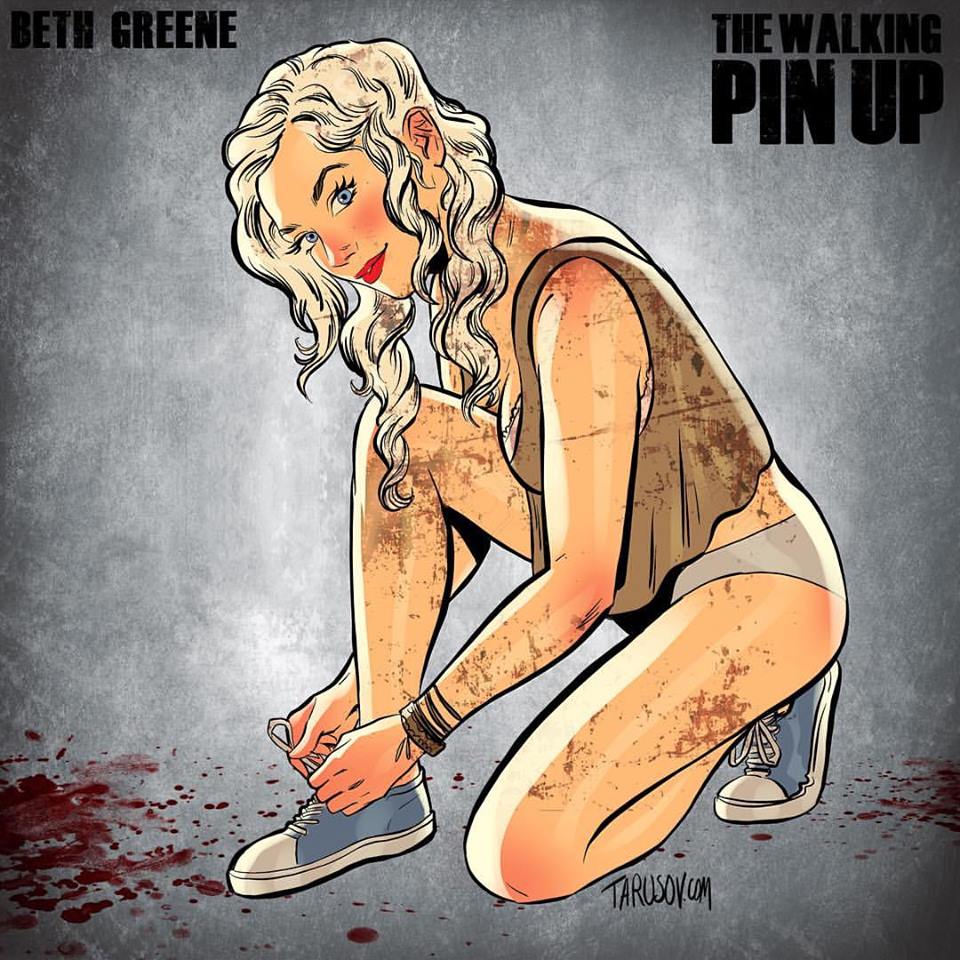The Walking Dead Pin Up por Andrew Tarusov