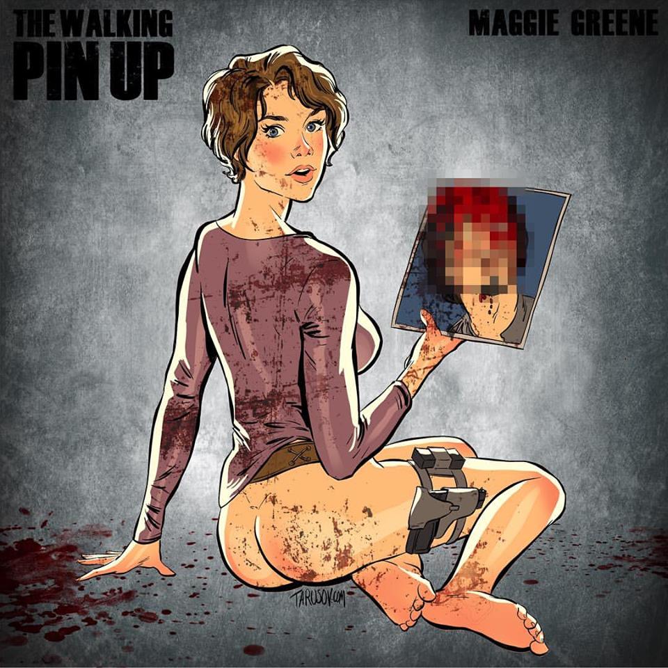 The Walking Dead Pin Up por Andrew Tarusov