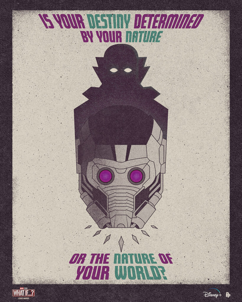 what if poster what if marvel capitulo 2 - the watcher y tchalla starlord