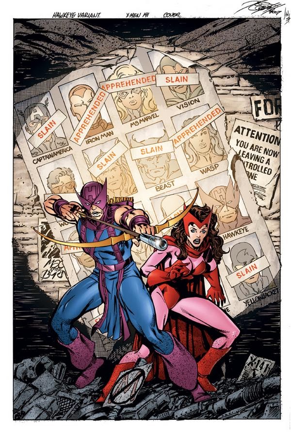 X-Men Días del Futuro pasado Hawkeye y Scarlett Witch