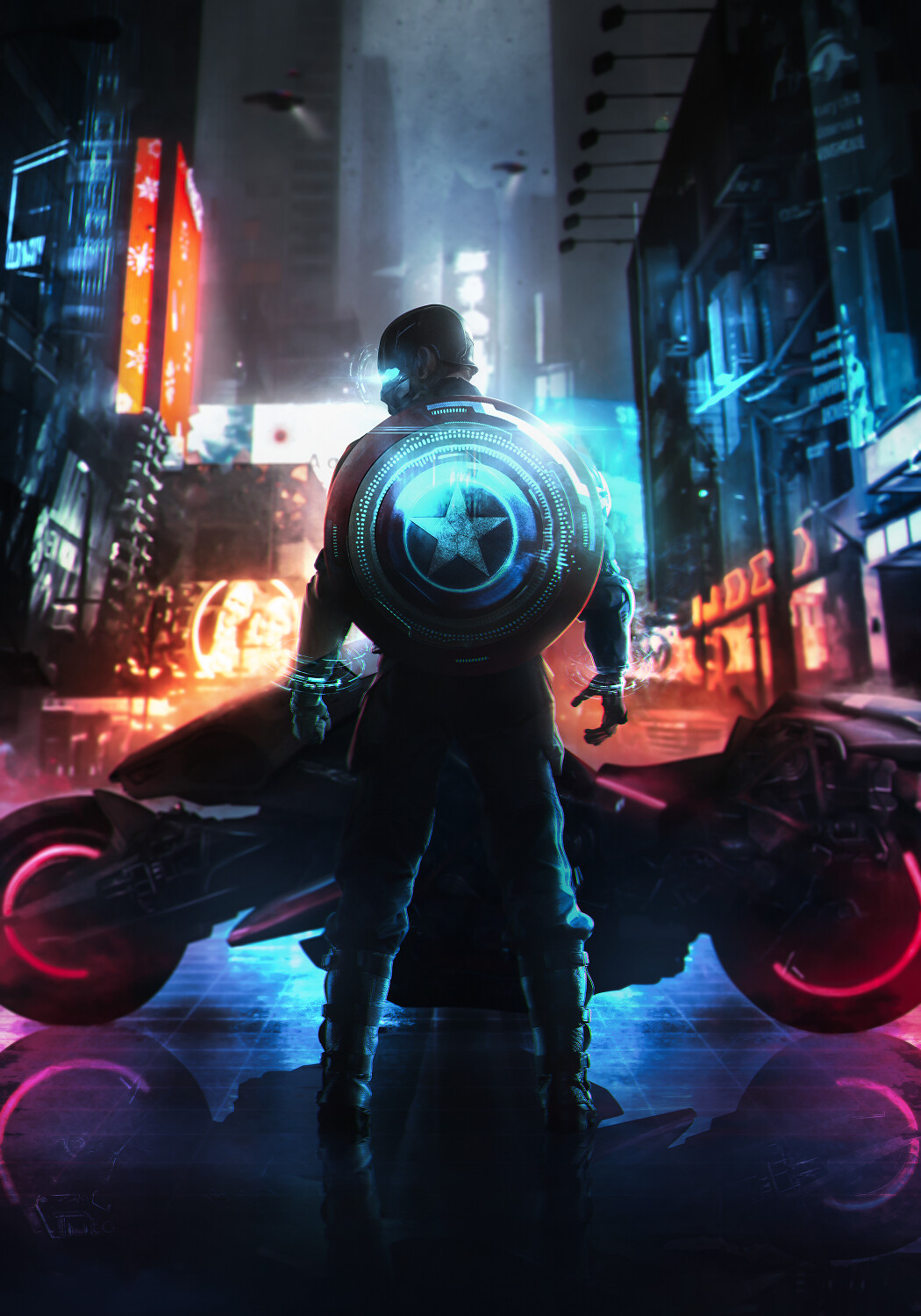 Capitán América Cyberpunk