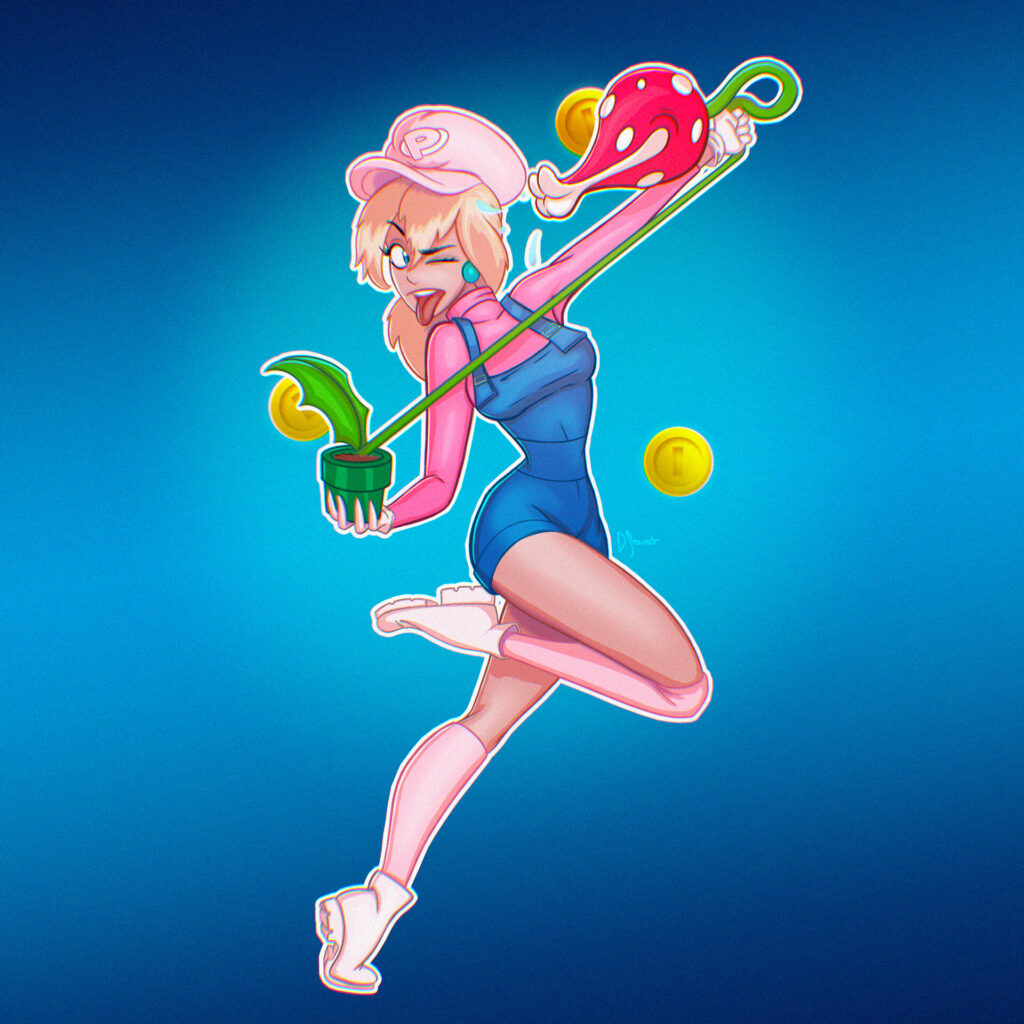 Princesa Peach pin up