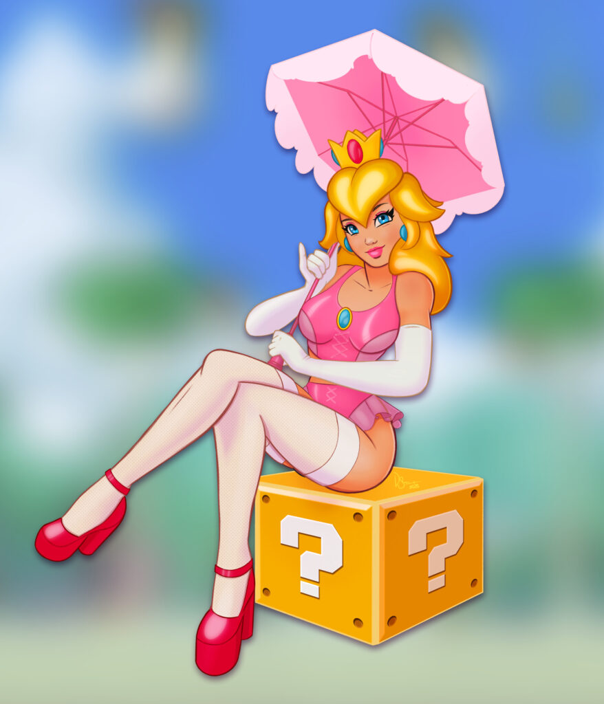 Princesa Peach pin up rosa