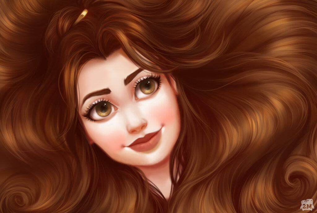 Princesas Disney cabello largo Bella
