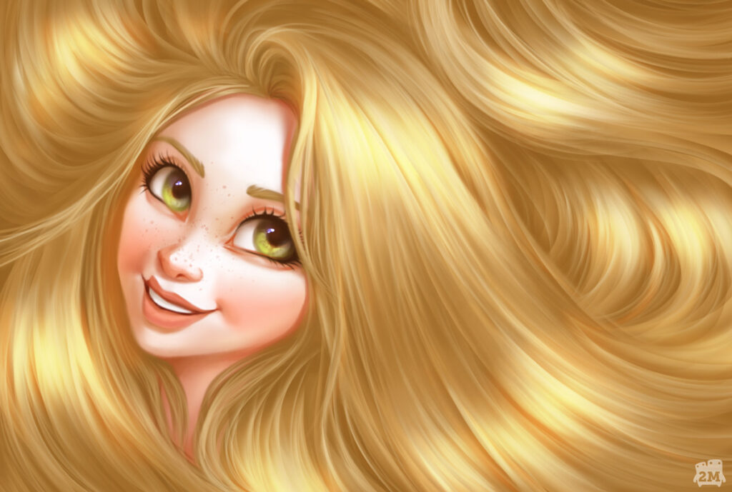 Princesas Disney cabello largo Rapunzel