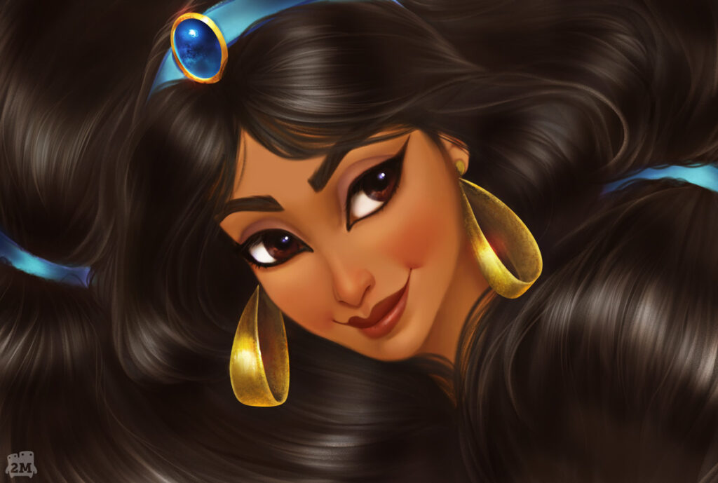 Princesas Disney cabello negro Jazmine