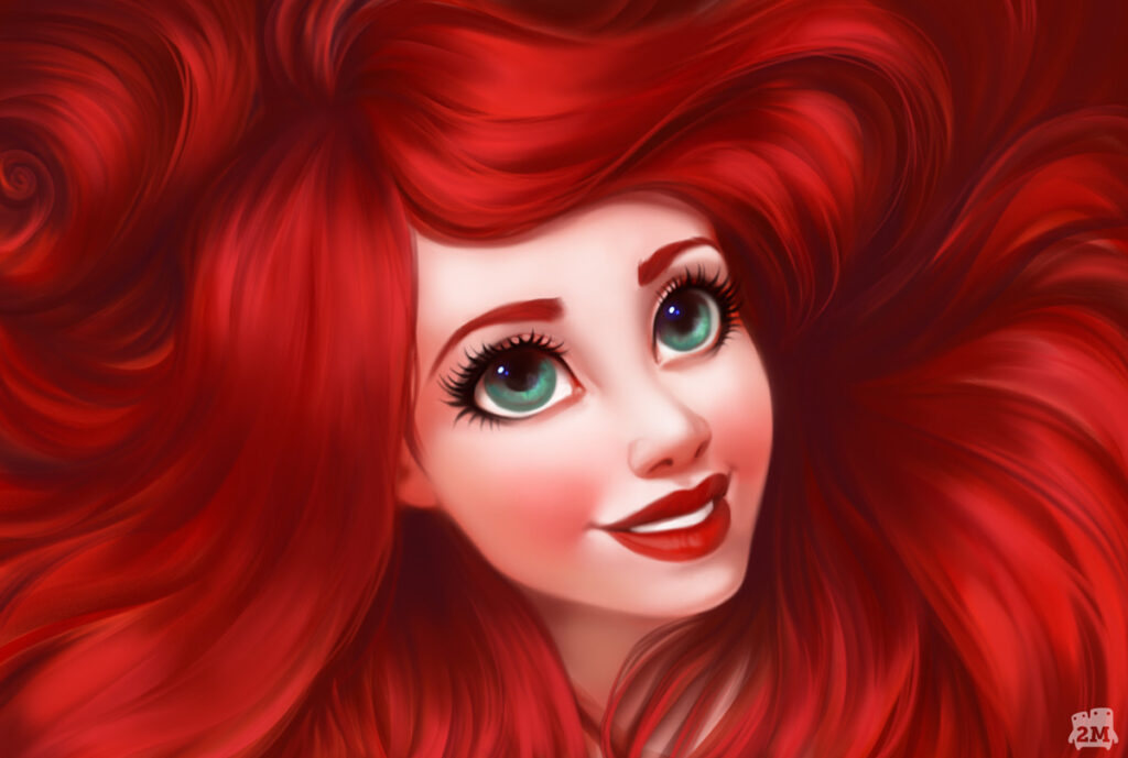 Princesas Disney cabello rojo Ariel