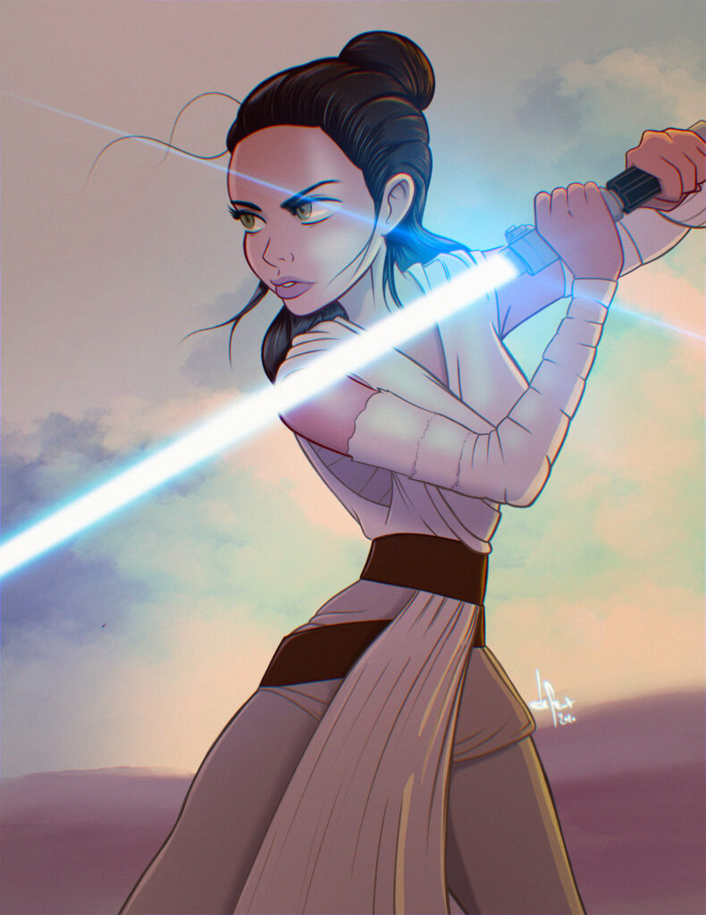 Rey Skywalker pin up Star Wars