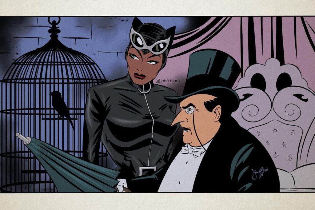 Catwoman y Pinguino comic
